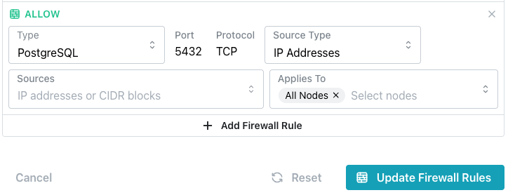 Updating Firewall Rules